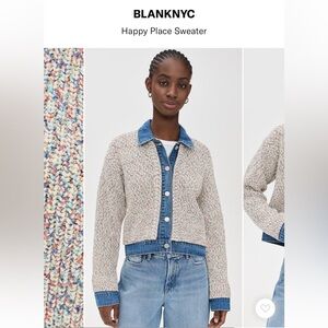 Blank NYC Women’s Multicolored Happy Place Sweater/Jacket Size Large